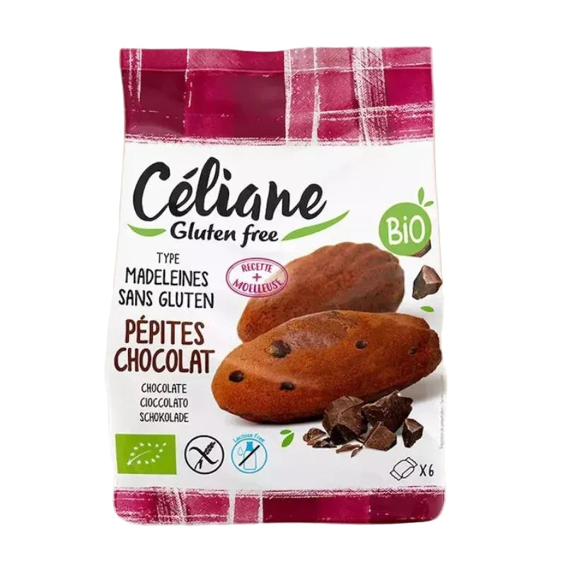 Madeleines pépites de chocolat sans gluten et bio - par 2
