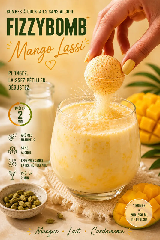Bombe à cocktail crémeux mangue et cardamome