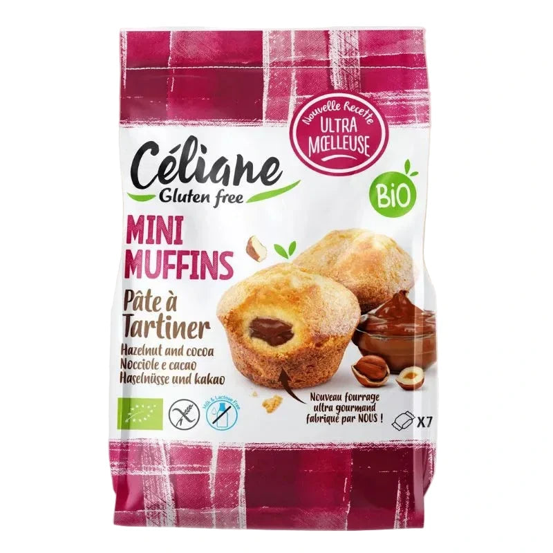 Mini muffins pâte à tartiner sans gluten et bio - par 2