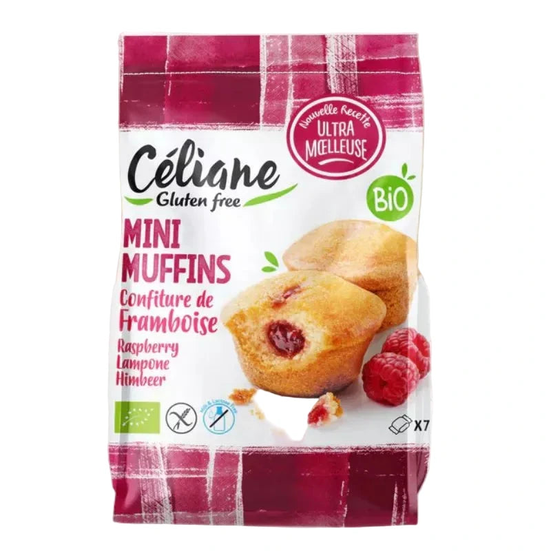 Mini muffins framboise sans gluten - par 2