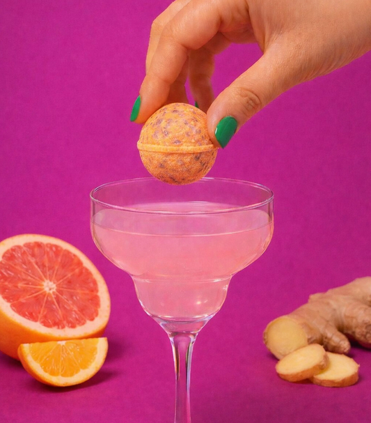 Bombe à cocktail pamplemousse , Gimgembre sans alcool