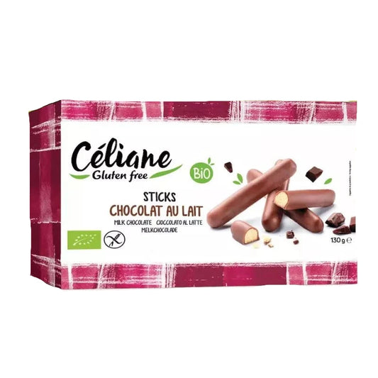 Biscuits type Fingers au chocolat au lait, sans gluten et bio - par 2