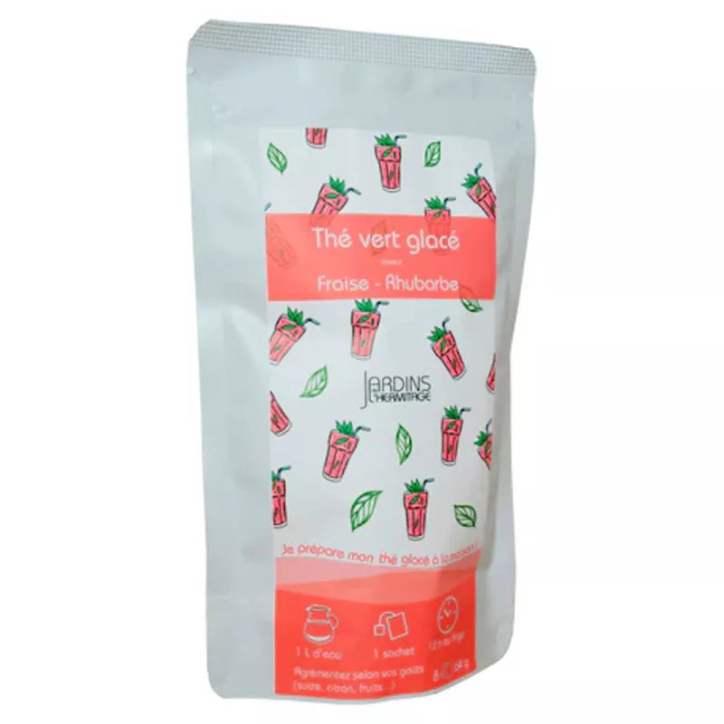 Thé glacé fraise rhubarbe sans gluten