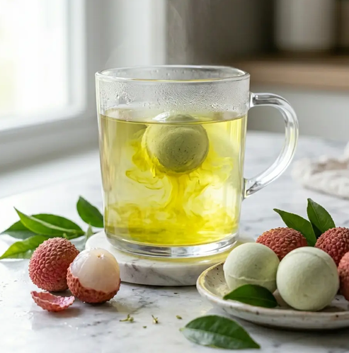 Bombe de thé vert litchi